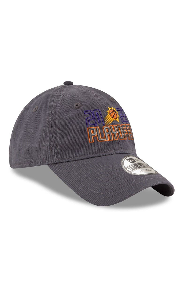 New Era Men's New Era Gray Phoenix Suns 2022 NBA Playoffs Bubble Letter 9TWENTY Adjustable Hat, Alternate, color,