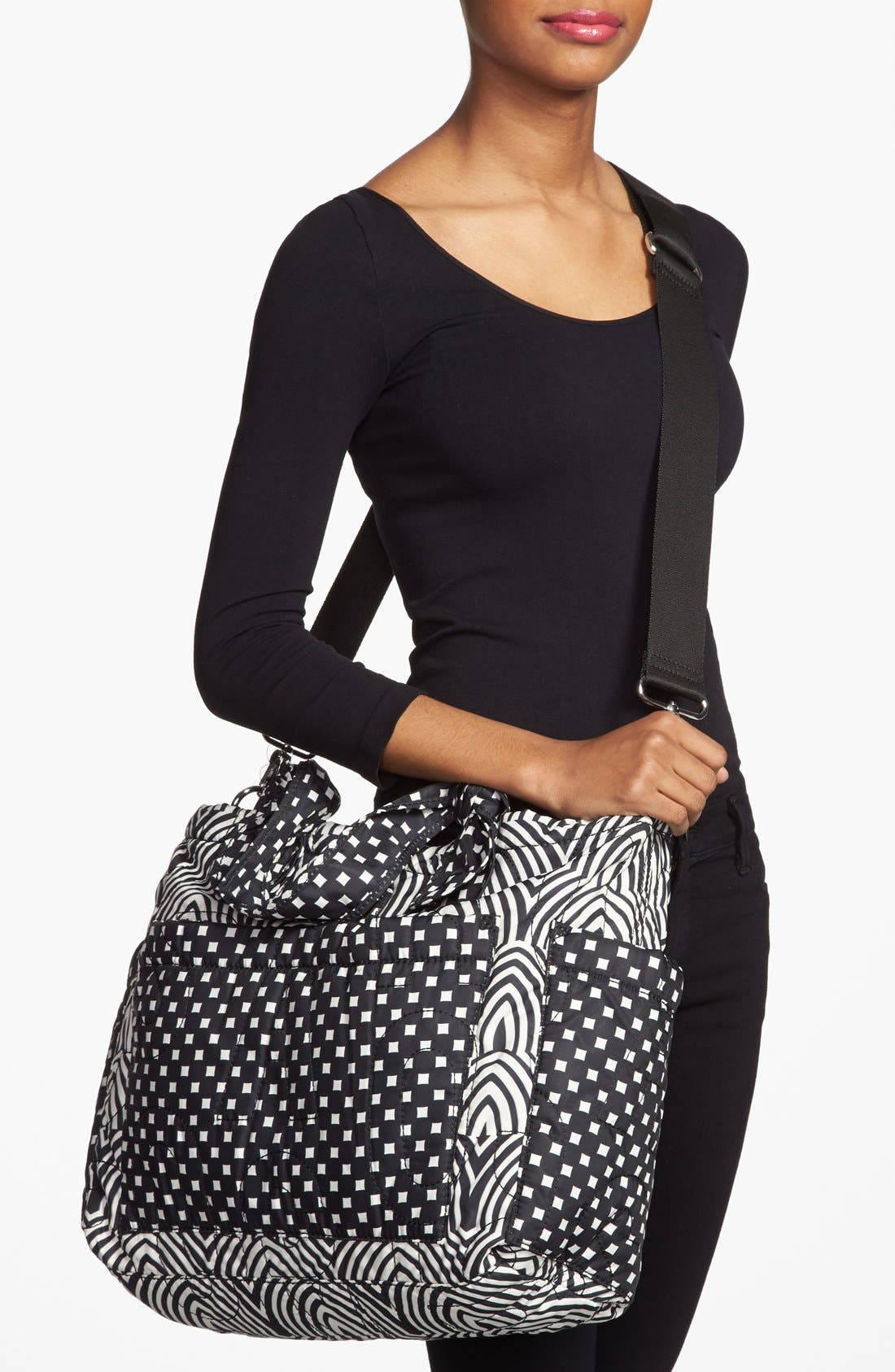 MARC BY MARC JACOBS 'Pretty - Eliz-a-Baby' Diaper Bag, Alternate, color, BLACK MULTI