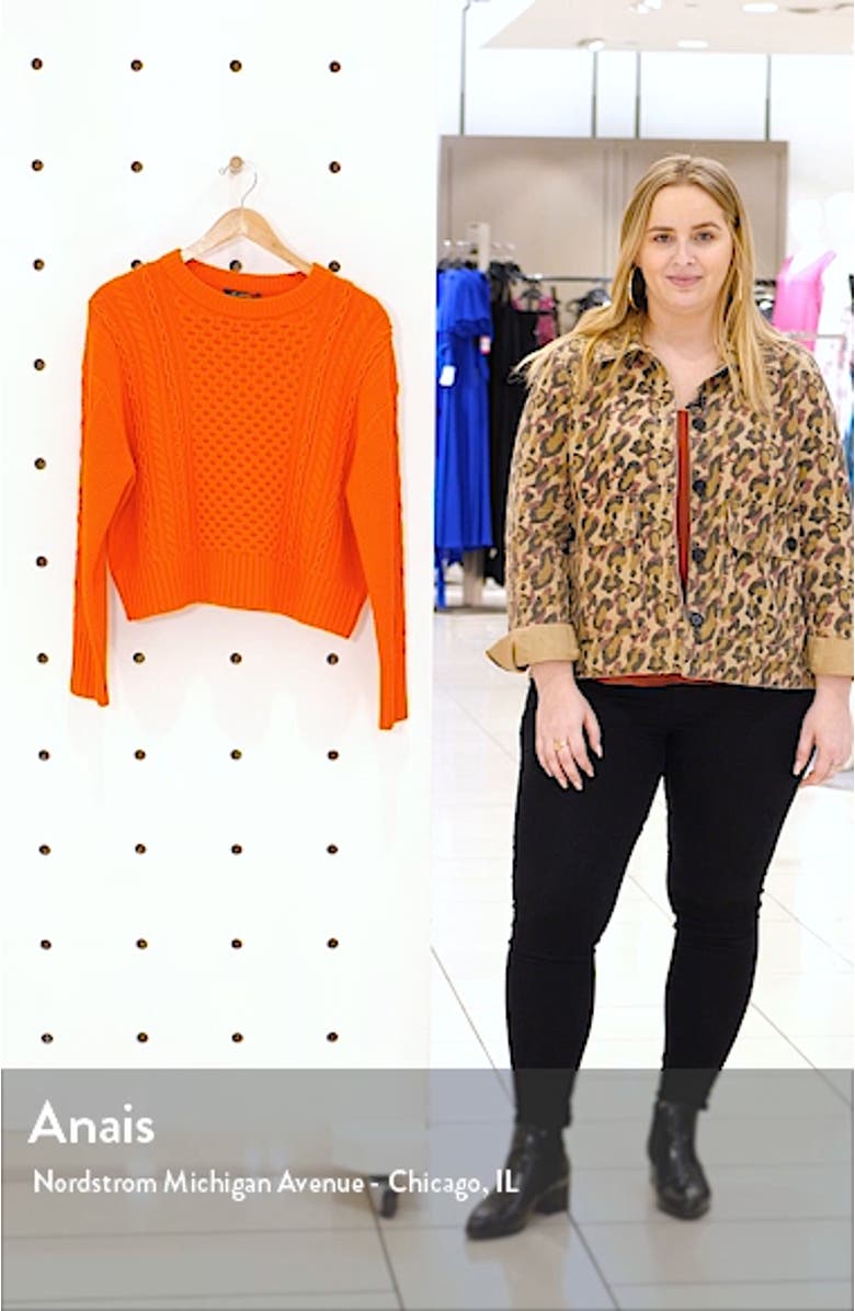 Drop Shoulder Aran Sweater, sales video thumbnail