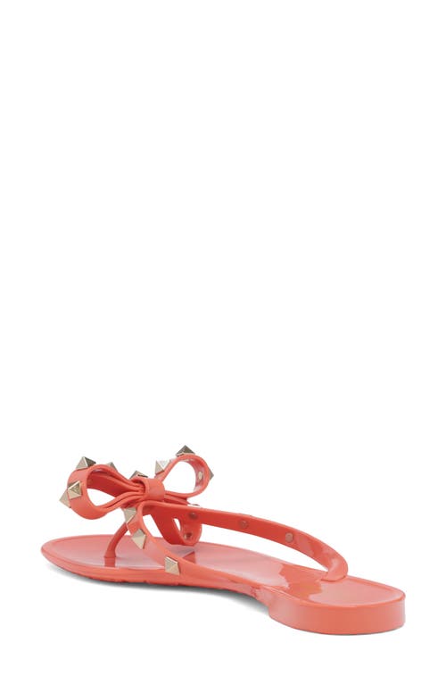Valentino Garavani Rockstud Jelly Flip Flop In Orange