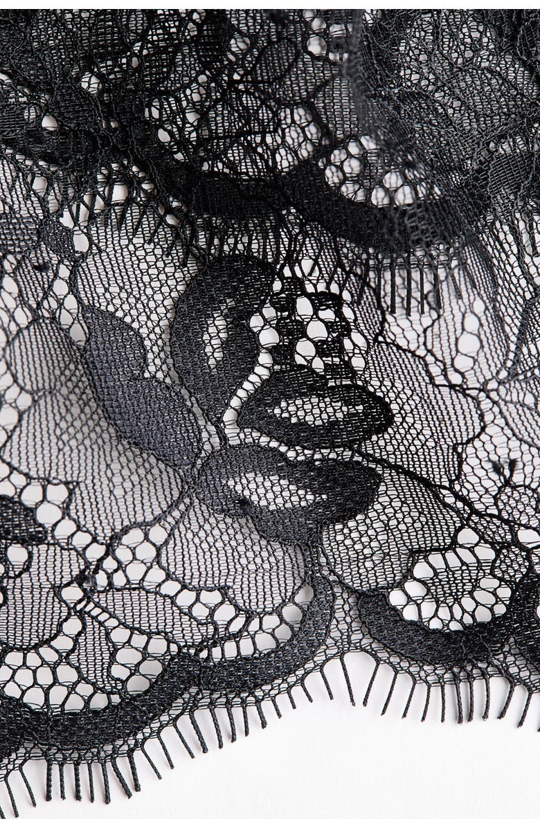 H&M Lace midi skirt, Alternate, color, Black