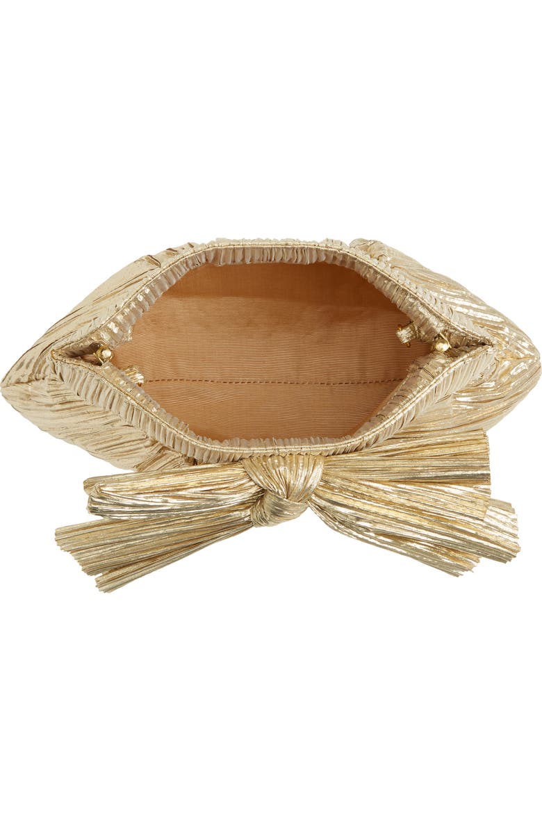 Loeffler Randall Rayne Plissé Clutch, Alternate, color, Gold