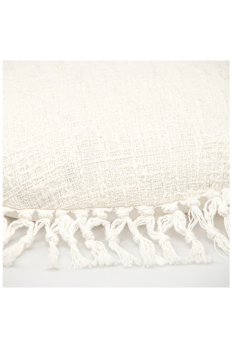Fringe Throw Pillow, Alternate, color, WHITE