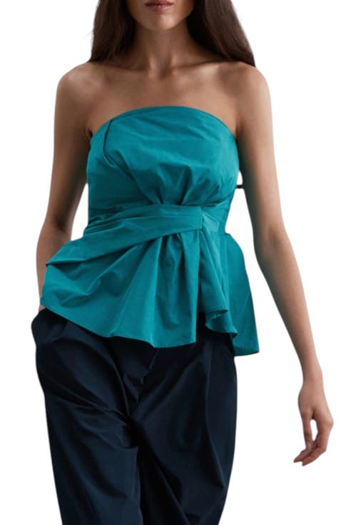 Draped Taffeta Top