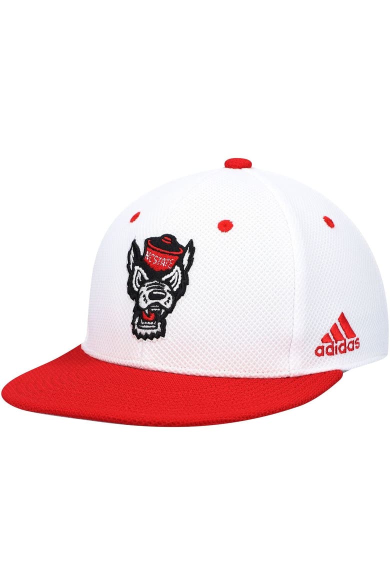 Men's adidas White NC State Wolfpack On-Field Baseball Fitted Hat, Alternate, color, White