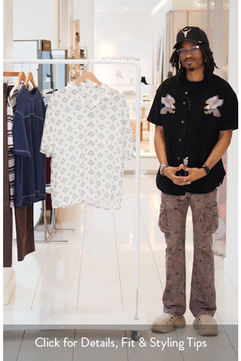 Didcot Ornate Tile Print Camp Shirt video