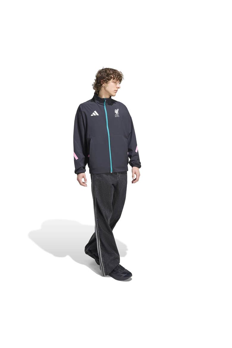 Men's adidas Black Liverpool 2025/26 Club Anthem Full-Zip Jacket, Alternate, color, Black