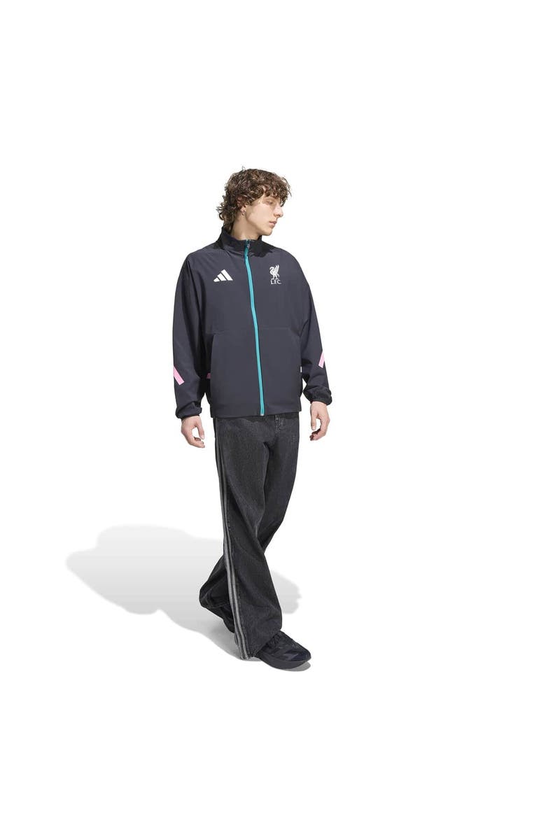 adidas Men's adidas Black Liverpool 2025/26 Club Anthem Full-Zip Jacket, Alternate, color, Black