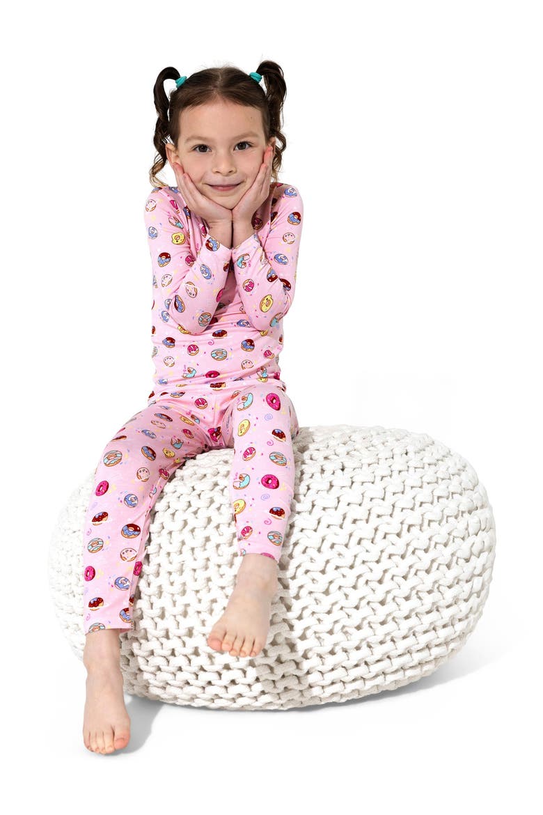 Kids' Pink Donut Set of 2 Piece Pajamas, Alternate, color, Pink Donut