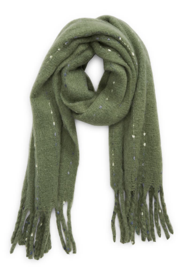 Soft Woven Scarf, Main, color, GREEN HEDGE