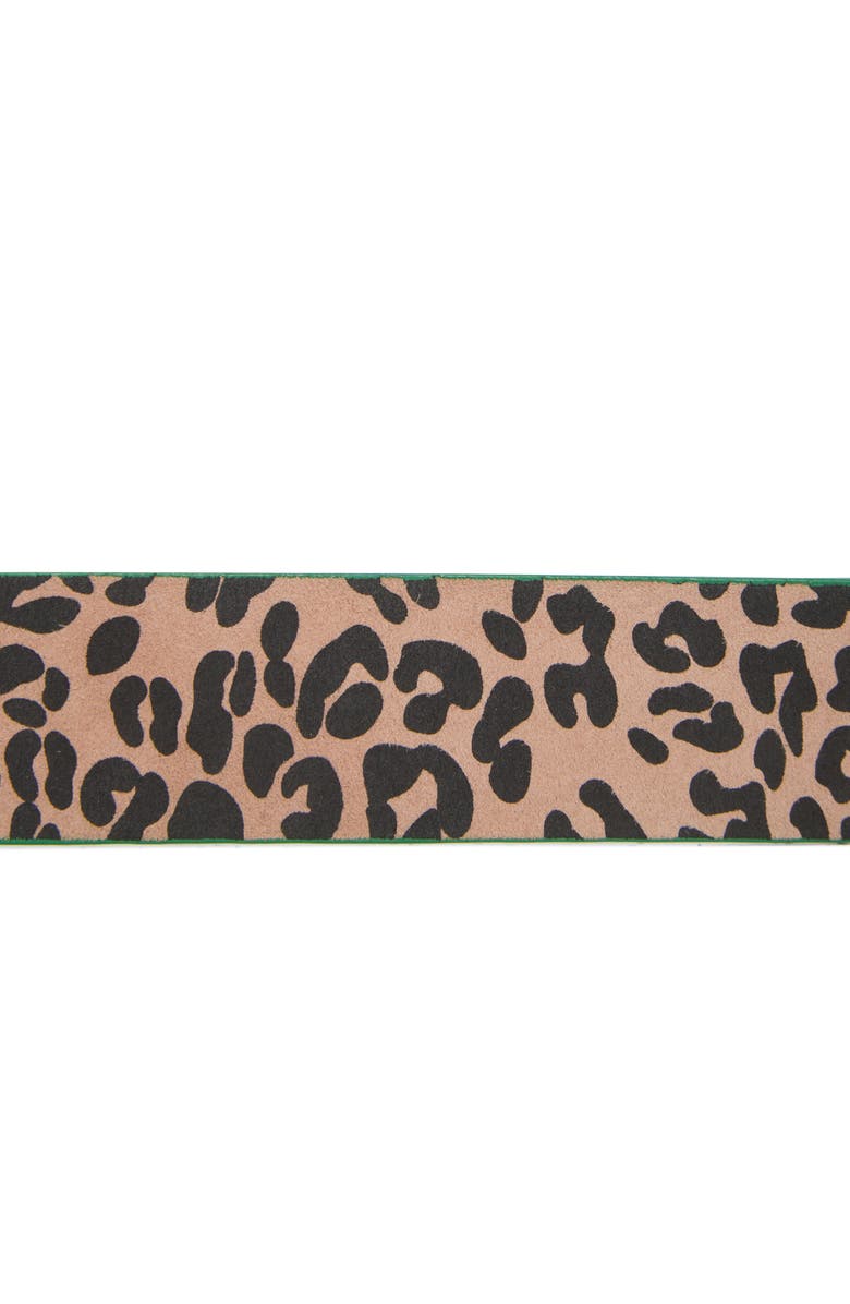 Kurt Geiger London Eagle's Head Buckle Belt, Alternate, color, Black/ Cream