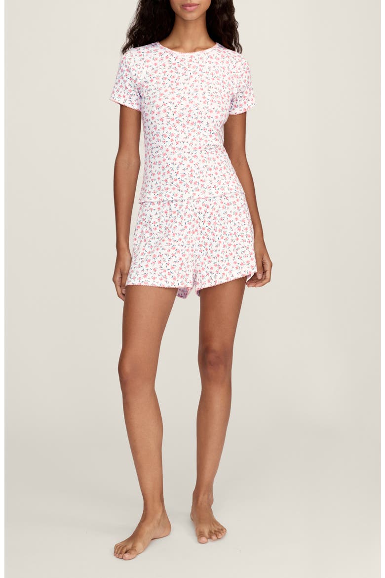Pima Cotton Pointelle T-Shirt, Alternate, color, PINK