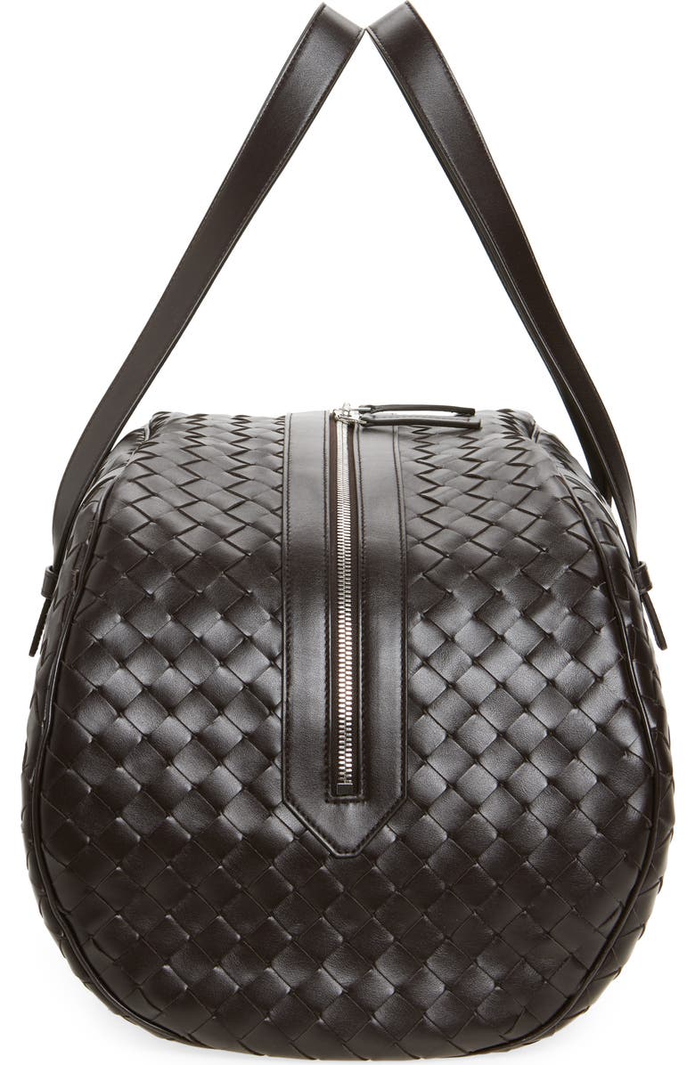 Bottega Veneta Intrecciato Leather Duffle Bag, Alternate, color, 2145 Fondant-Silver