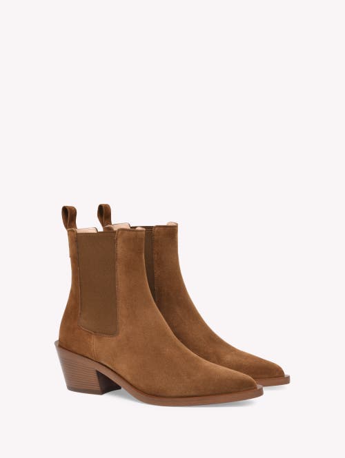 Gianvito Rossi Wylie Suede Ankle Boots In Brown