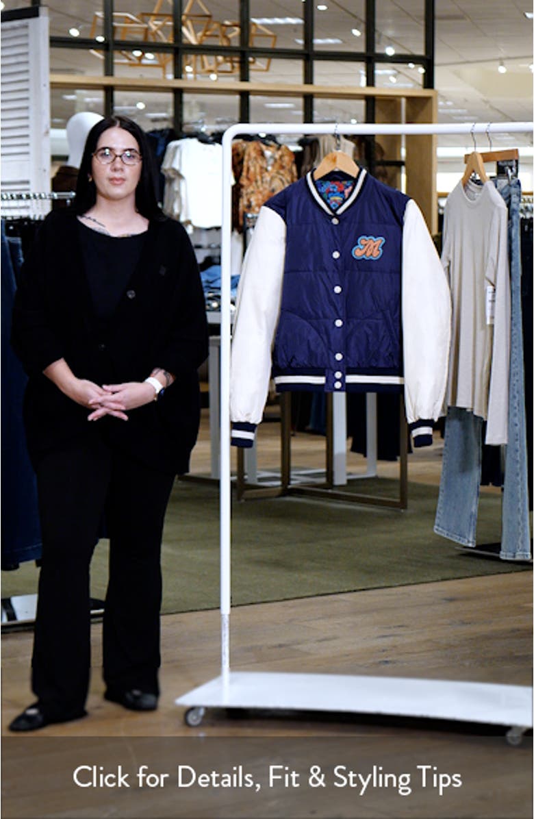 Pillow Talk Quilted Letterman Jacket, sales video thumbnail