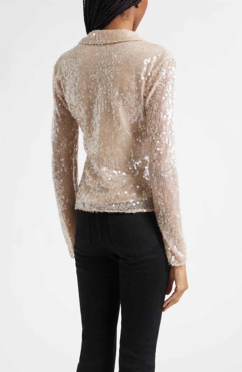 Veronica Beard Meryl Sequin Top, Alternate, color, Champagne