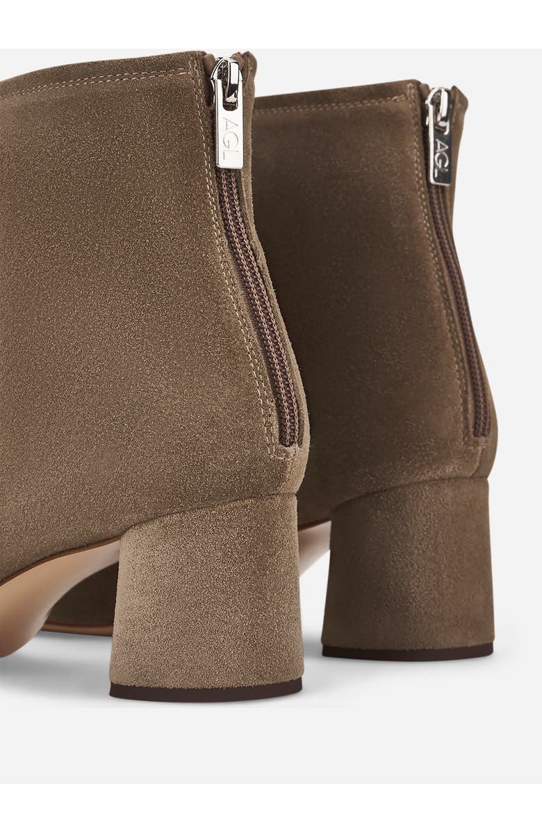 AGL Olga Water Resistant Velour Ankle Boot with Heel, Alternate, color, Taupe