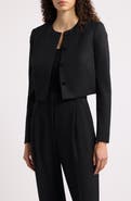 BOSS Jicena Virgin Wool Cropped Jacket