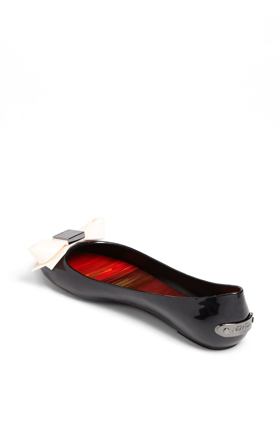 'Narea' Flat, Alternate, color, BLACK/ LIGHT PINK