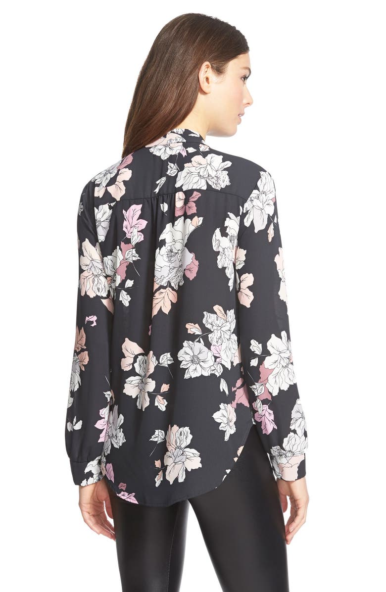 ASTR the Label ASTR Tie Neck Button Front Blouse, Alternate, color, 