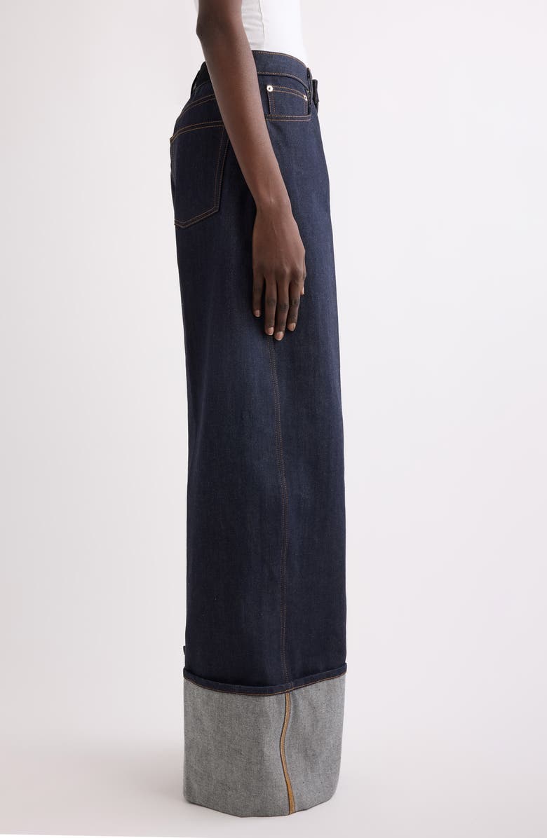 Givenchy Raw Turn-Up Jeans, Alternate, color, Dark Blue