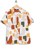 T.R. PREMIUM Relaxed Fit Abstract Print Camp Shirt