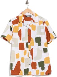 T.R. PREMIUM Relaxed Fit Abstract Print Camp Shirt