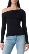 Robert Rodriguez Simonette Twisted One-Shoulder Long Sleeve Top