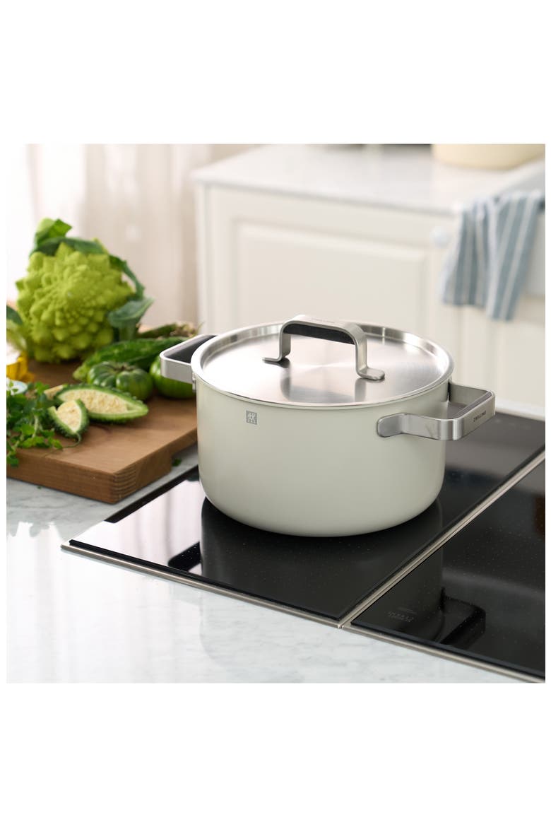 Pure 6-Piece Nonstick Stainless Steel Cookware Set, Alternate, color, IVORY WHITE