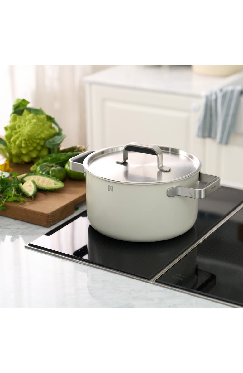 ZWILLING Pure 6-Piece Nonstick Stainless Steel Cookware Set, Alternate, color, Ivory White