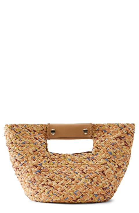 Mini Remi Braided Raffia Tote