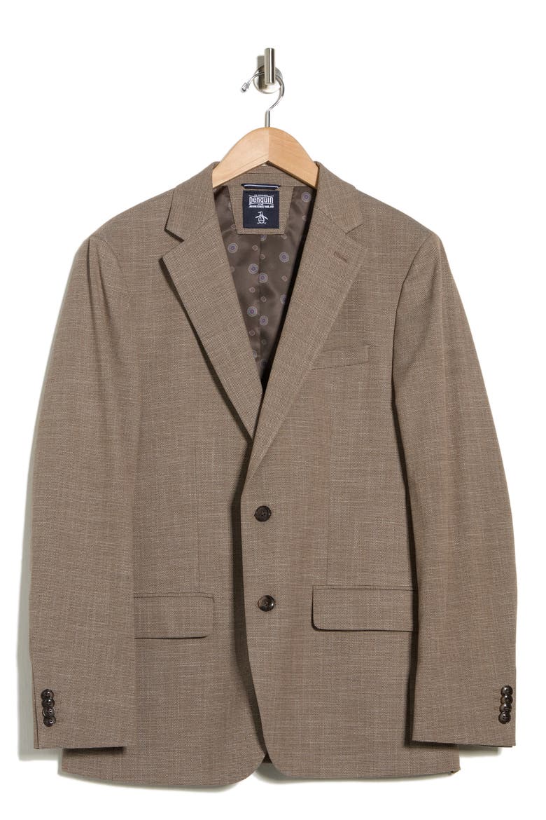 Notch Lapel Blazer, Alternate, color, LIGHT BROWN