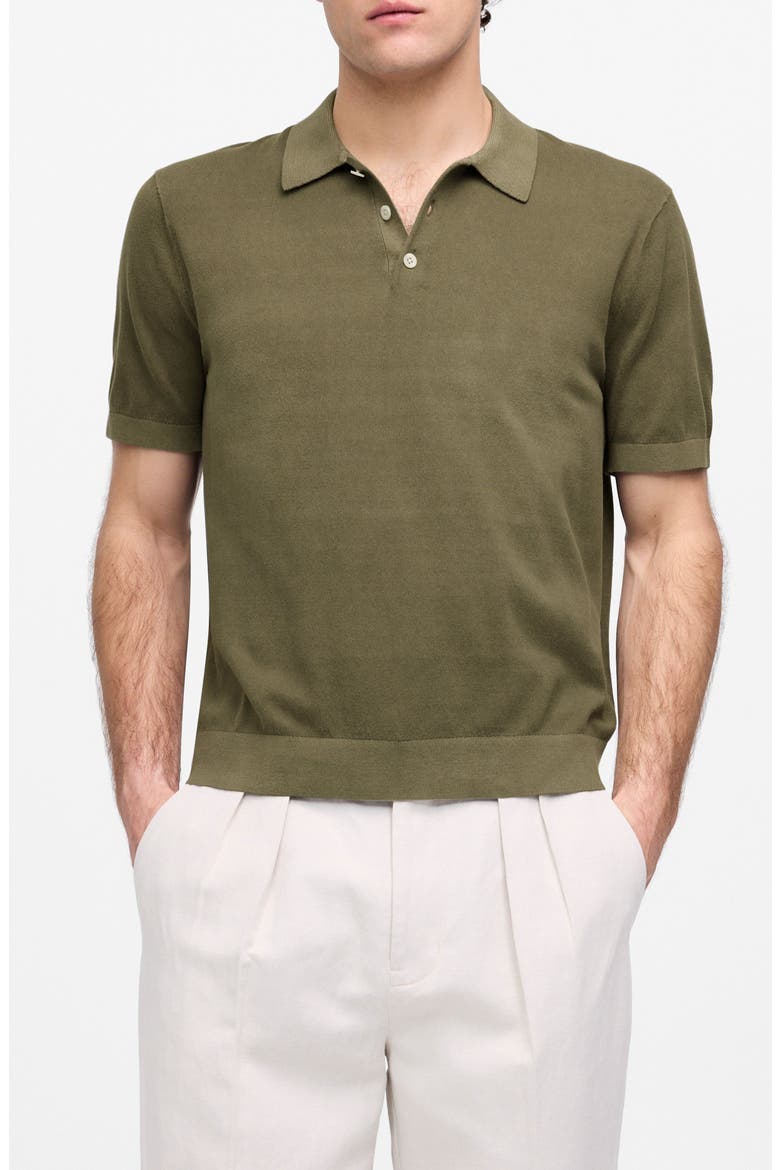 Garment Dyed Three Button Polo Sweater, Main, color, PRESSED SAGE