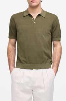 Madewell Garment Dyed Three Button Polo Sweater