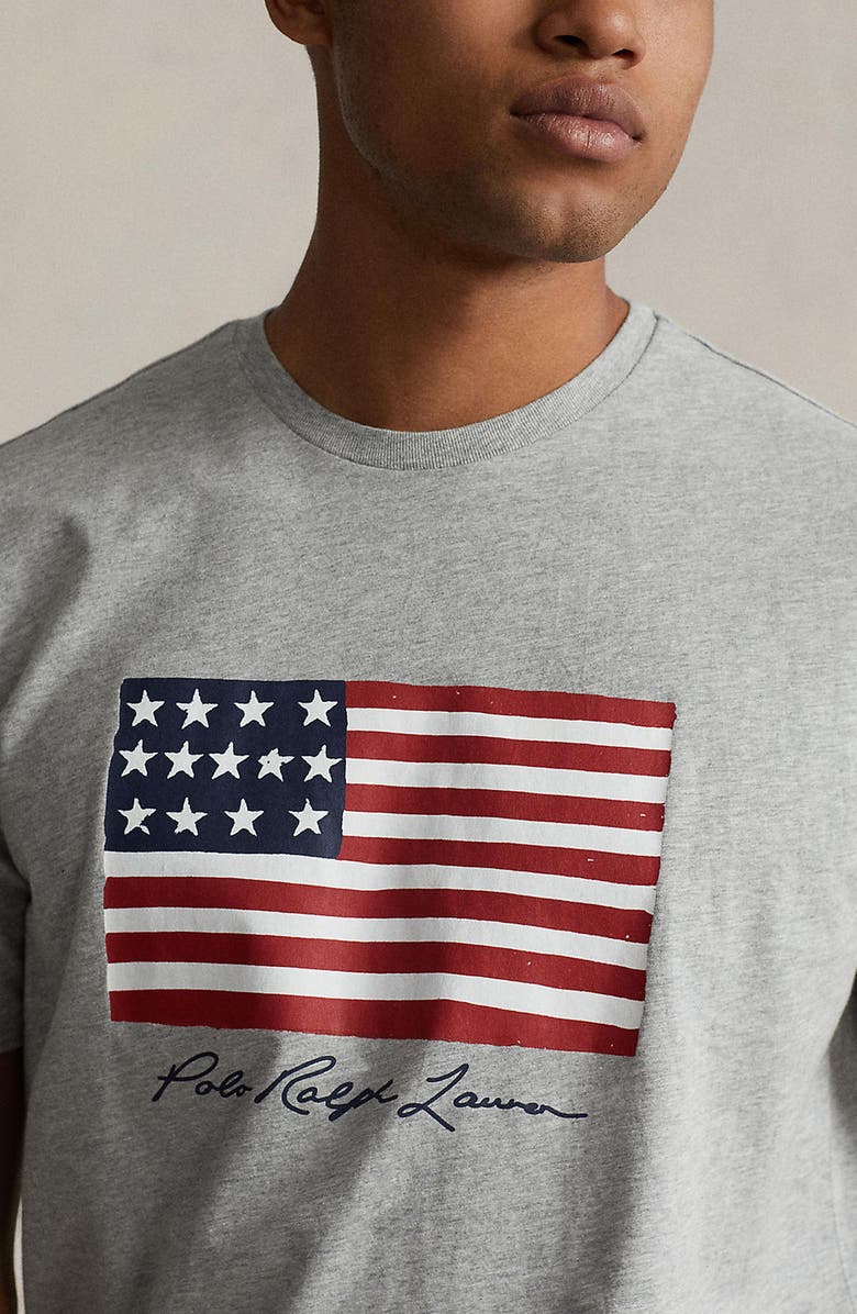 Polo Ralph Lauren American Flag Cotton Graphic T-Shirt, Alternate, color,