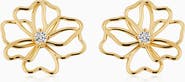 Oradina 14K Yellow Gold Full Bloom Studs
