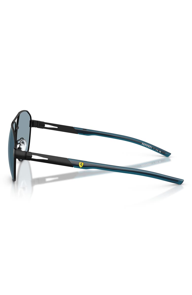 Scuderia Ferrari 59mm Irregular Sunglasses, Alternate, color, Matte Black