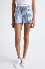 Sporty & Rich Serif Logo Cotton Boxer Shorts