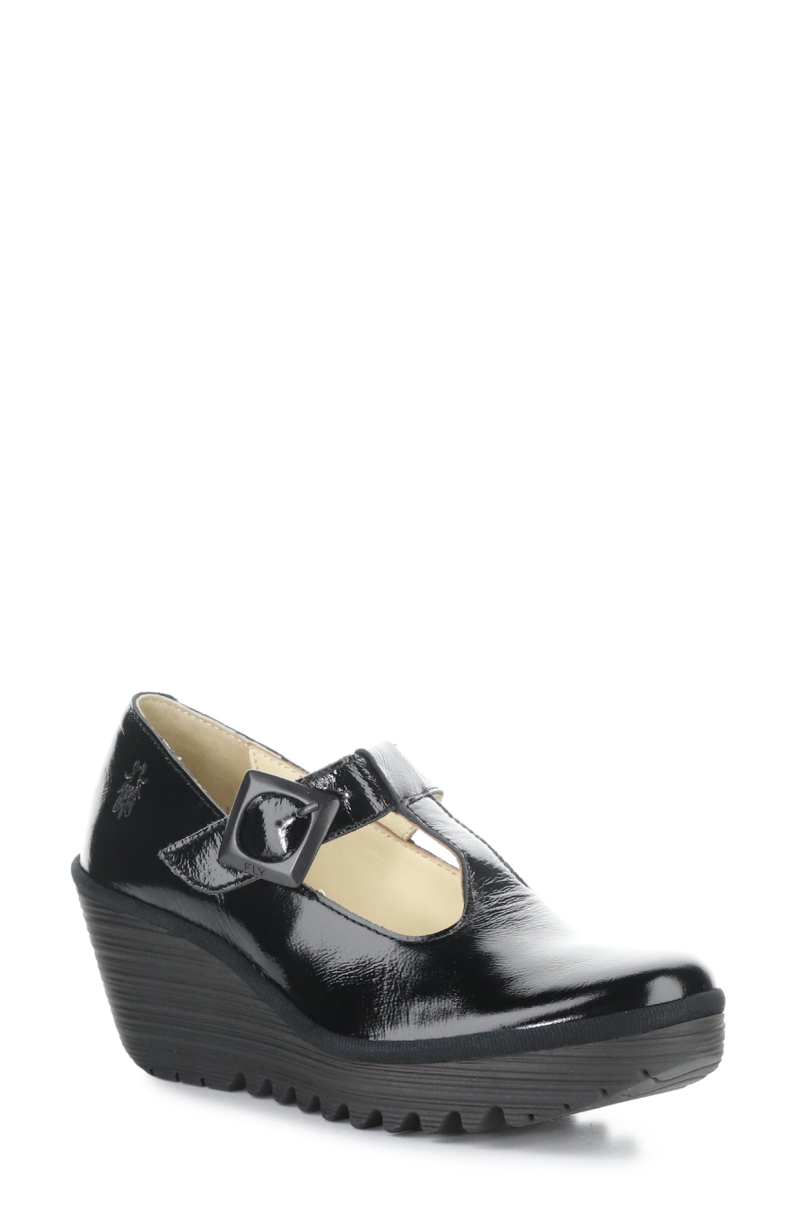 Fly London Yald Wedge Mary Jane Pump, Main, color, 003 Black