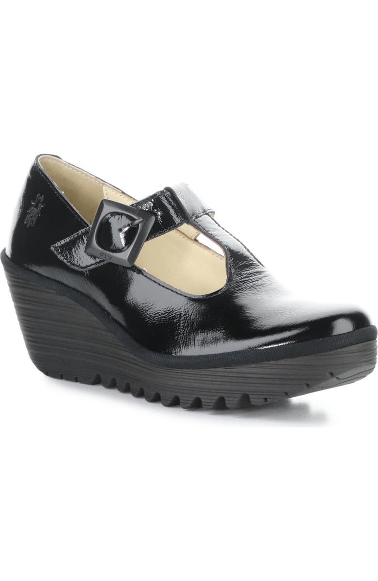 Fly London Yald Wedge Mary Jane Pump, Main, color, 003 Black
