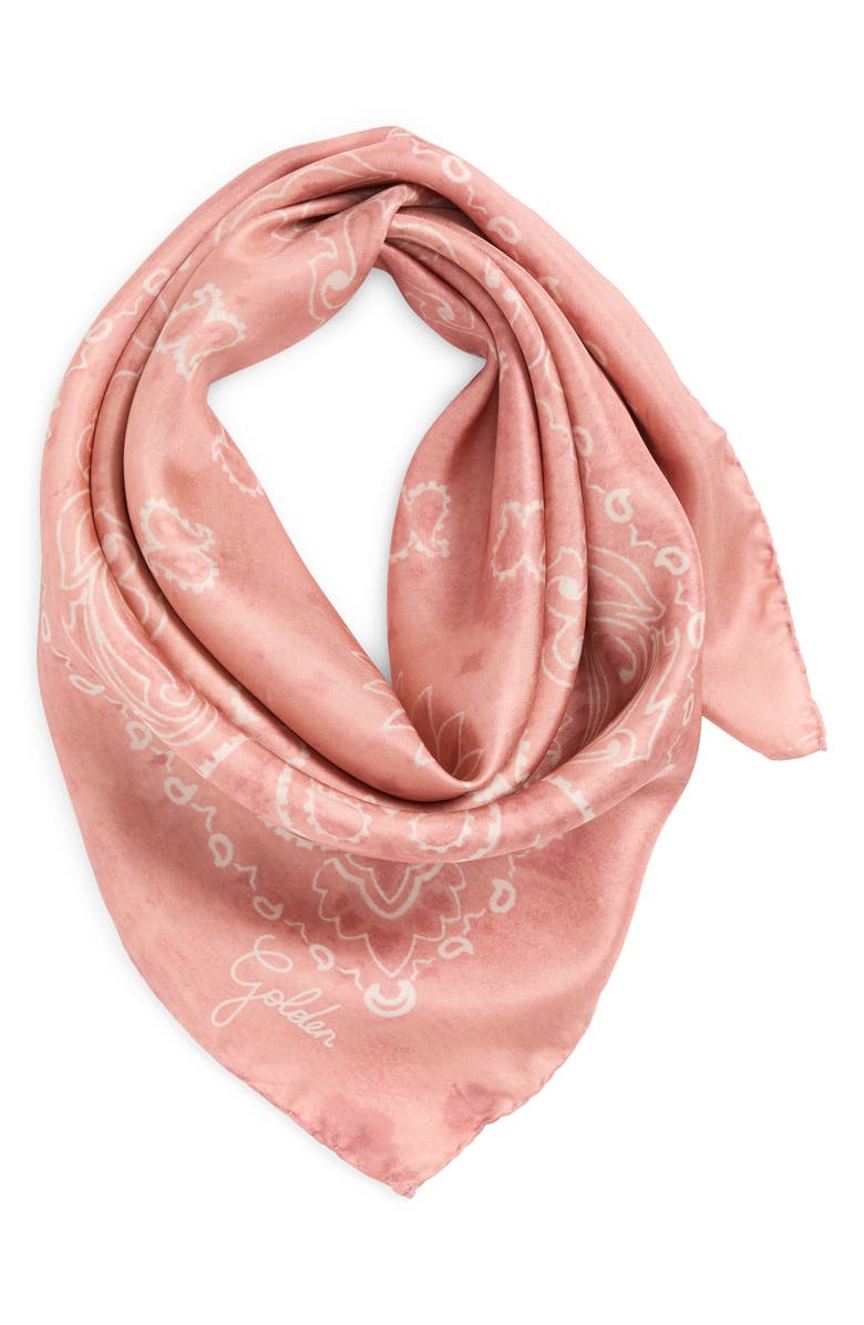 Golden Goose Golden Foulard Paisley Print Silk Square Scarf, Main, color,
