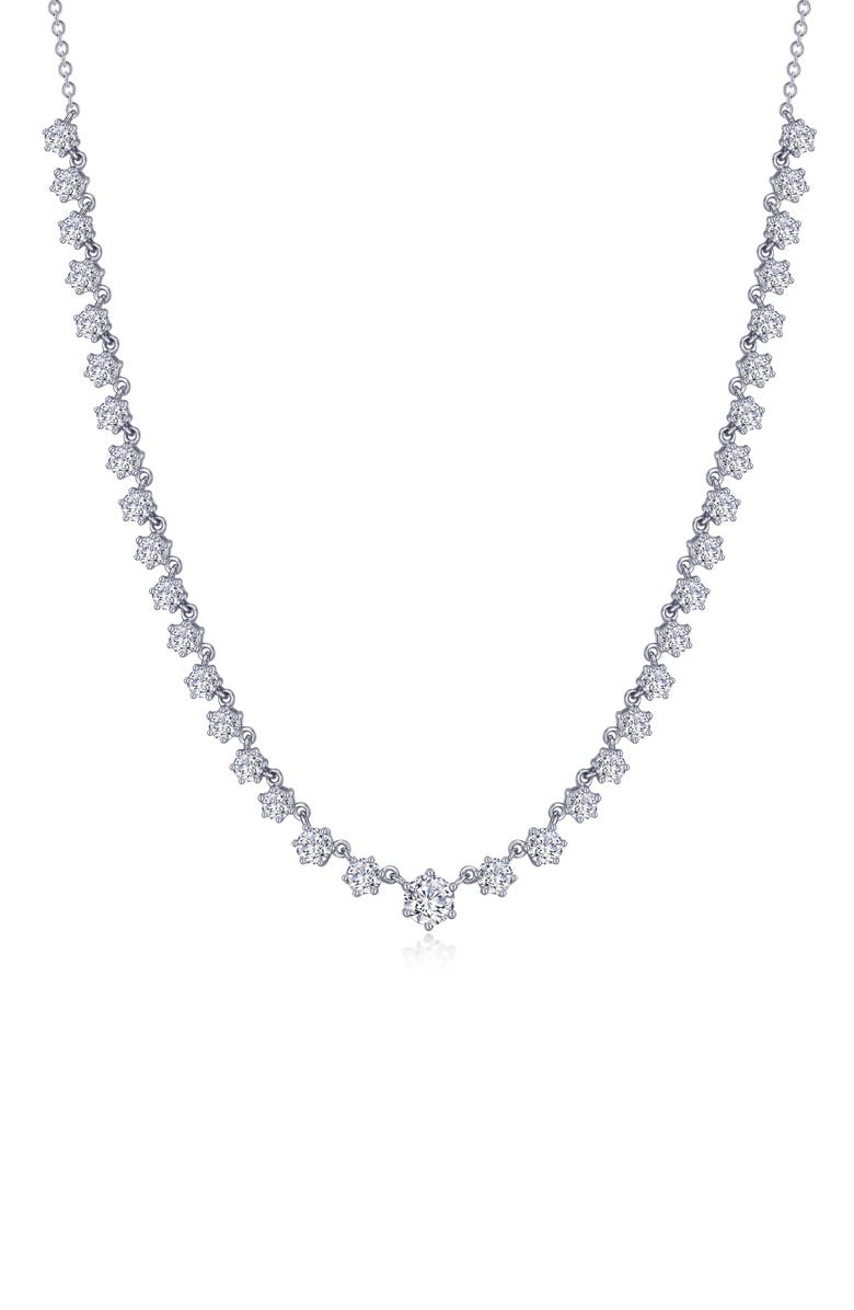 Lafonn Simulated Diamond Tennis Necklace, Main, color,