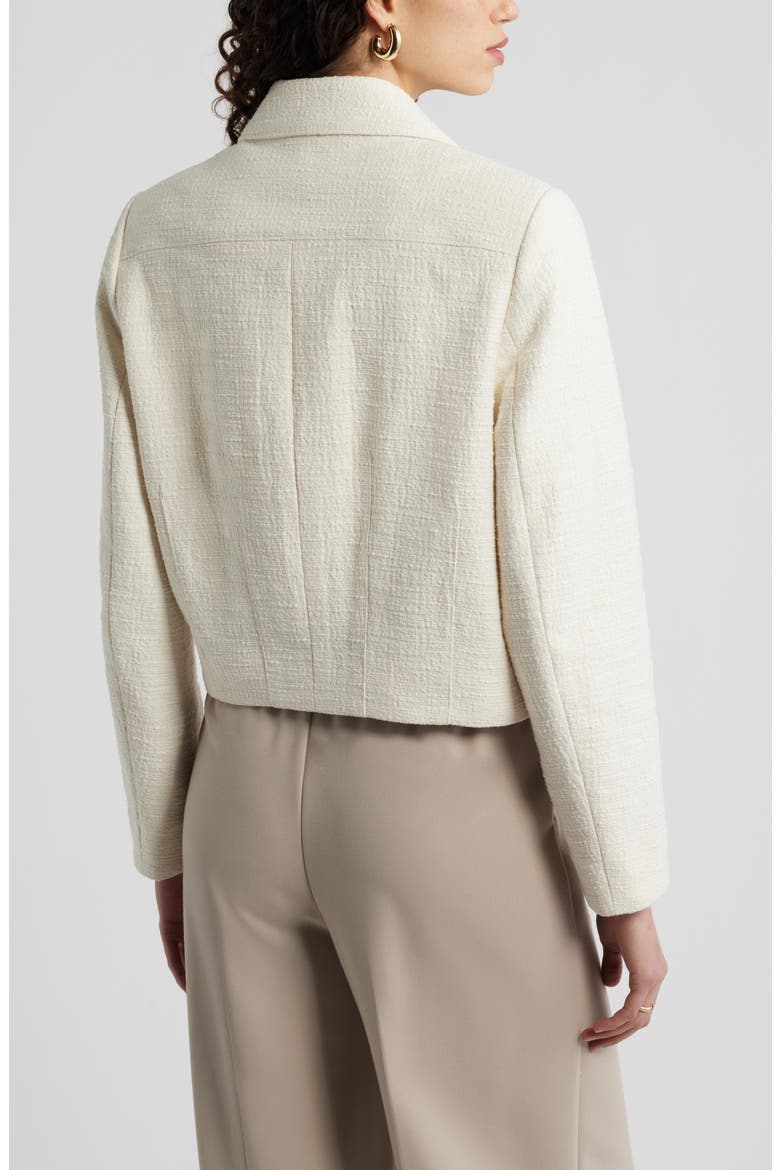 Textured Button Front Jacket, Alternate, color, IVORY BIRCH