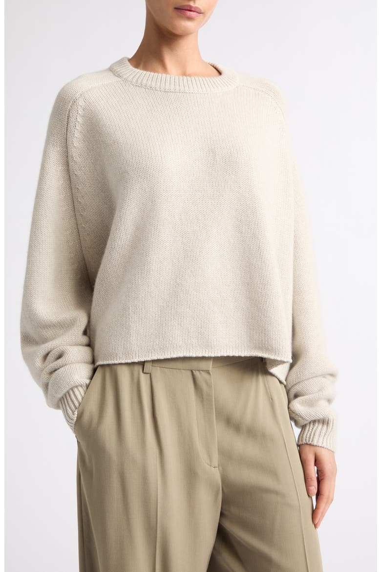 Karine Oversize Raglan Sleeve Cashmere Sweater, Main, color, OYSTER