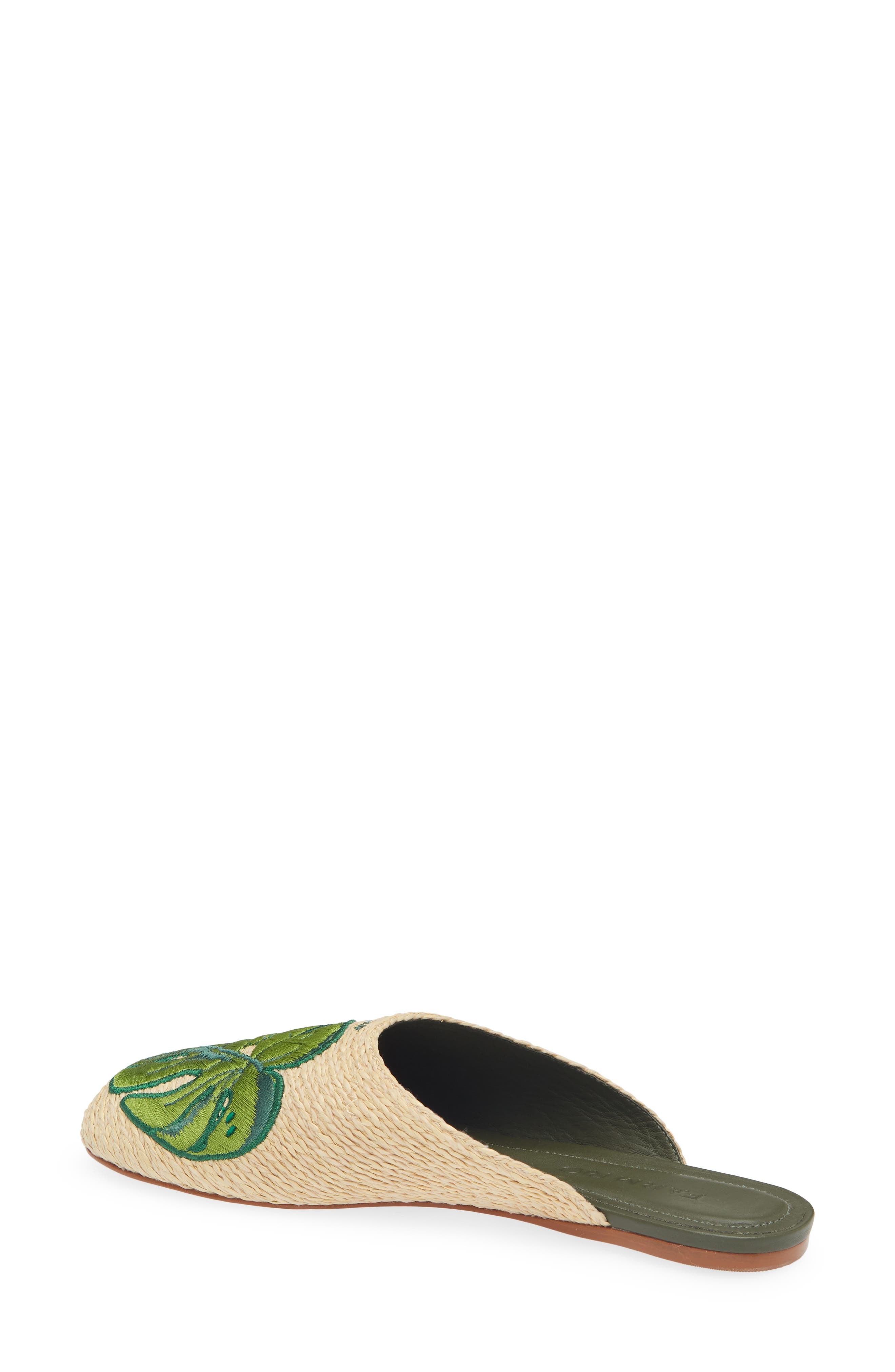 FARM Rio <p>Raffia Icons Flat Mule (Women) </p>, Alternate, color, Monstera Military