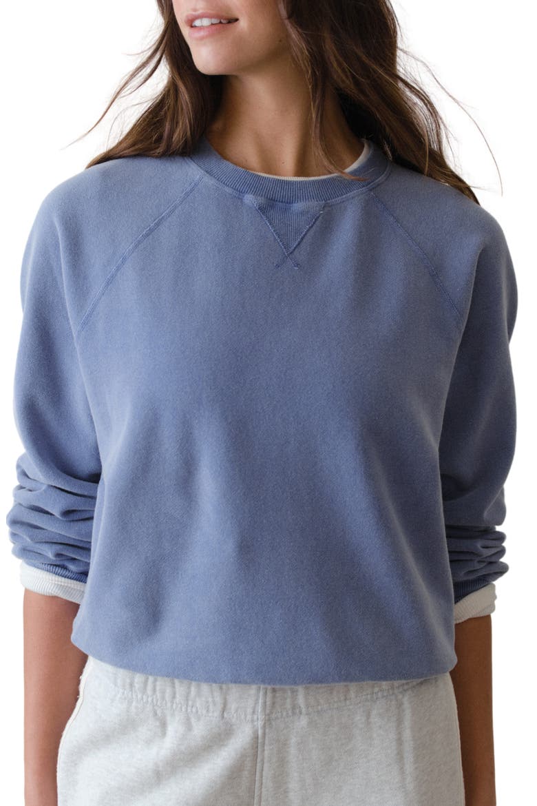 Cloud 9 Fleece Reversible Sweatshirt, Main, color, FADED DENIM