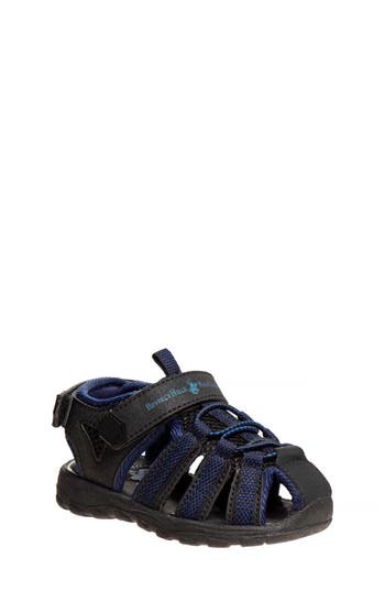Josmo Kids' Beverly Hills Polo Club Fisherman Sandal In Black/navy