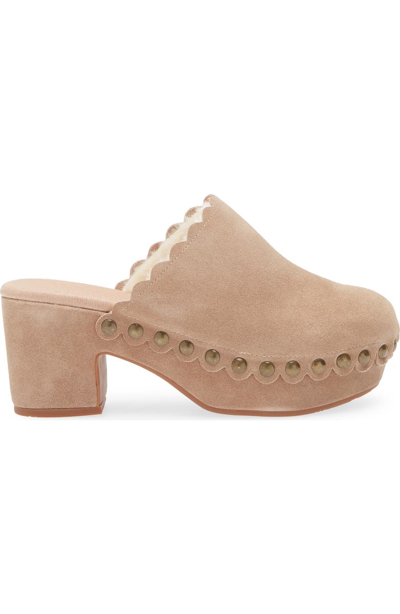 Chocolat Blu Gareth Platform Mule, Alternate, color, Latte Suede-Shearling