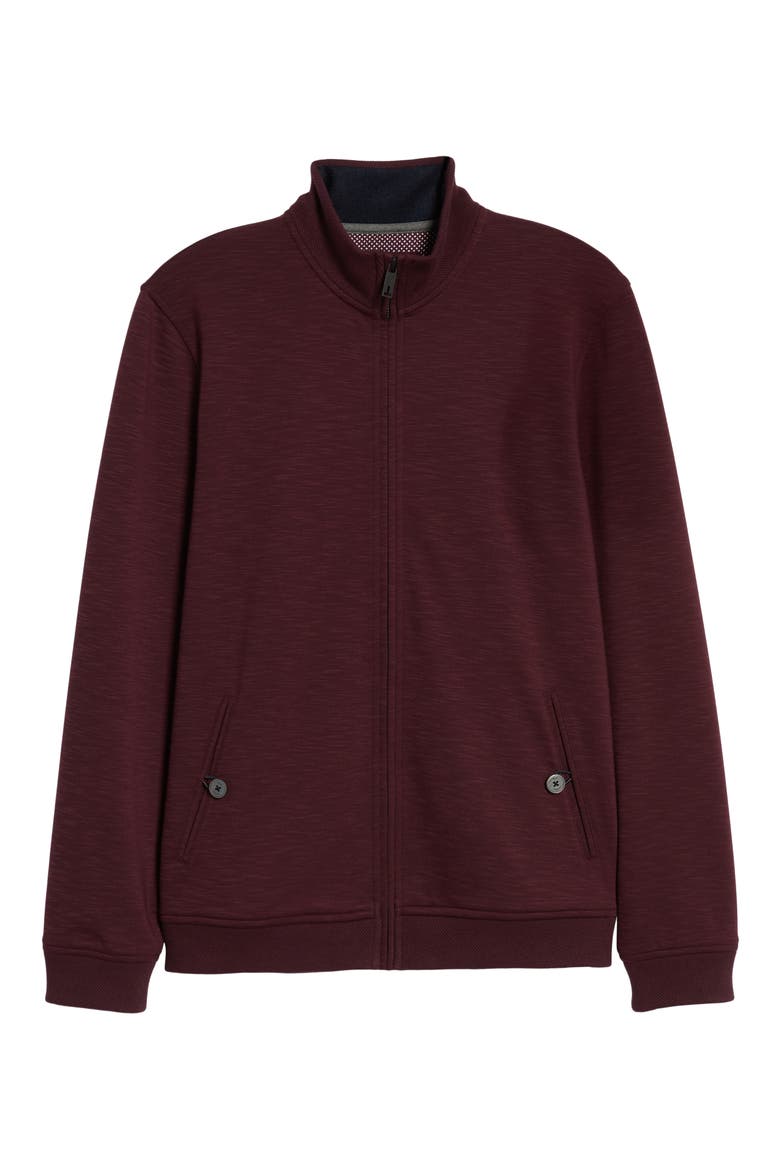 Jam Trim Fit Jacket, Alternate, color, DARK RED
