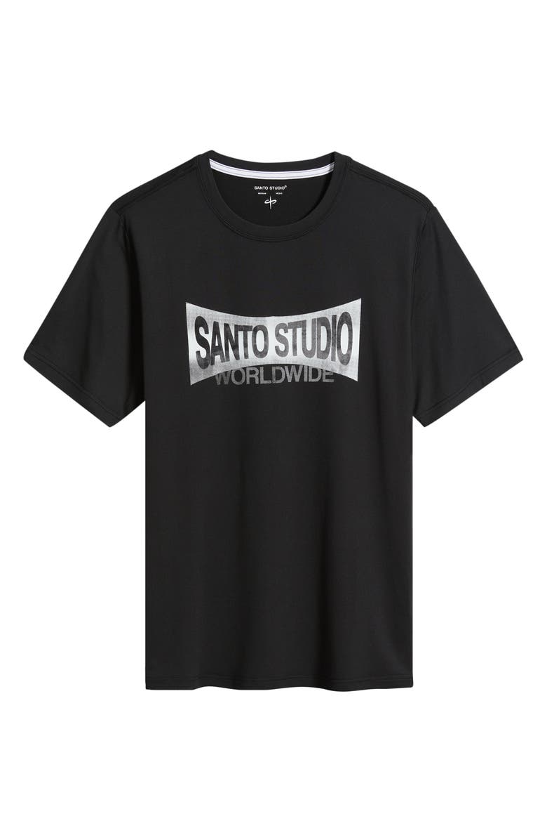 SANTO STUDIO Ciao Tech Logo Graphic T-Shirt, Alternate, color, Black